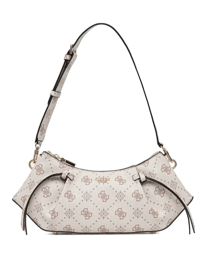 Guess Allegra monogram-print logo-plaque shoulder bag - Weiß Weiß