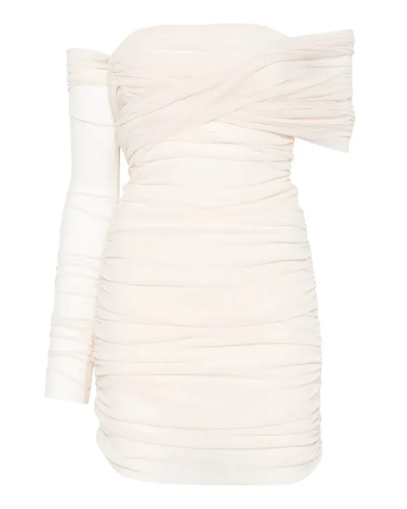 Philosophy Di Lorenzo Serafini mini off-shoulder ruched dress - Nude Nude