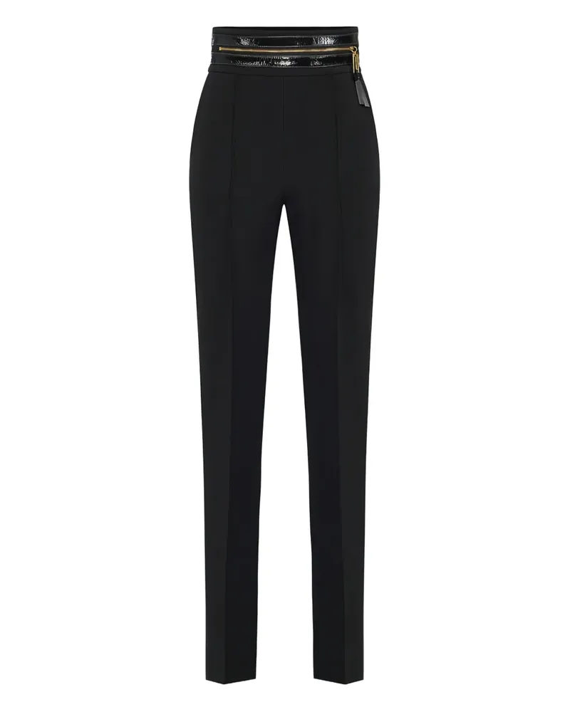 Elisabetta Franchi Hose mit hohem Bund - Schwarz Schwarz