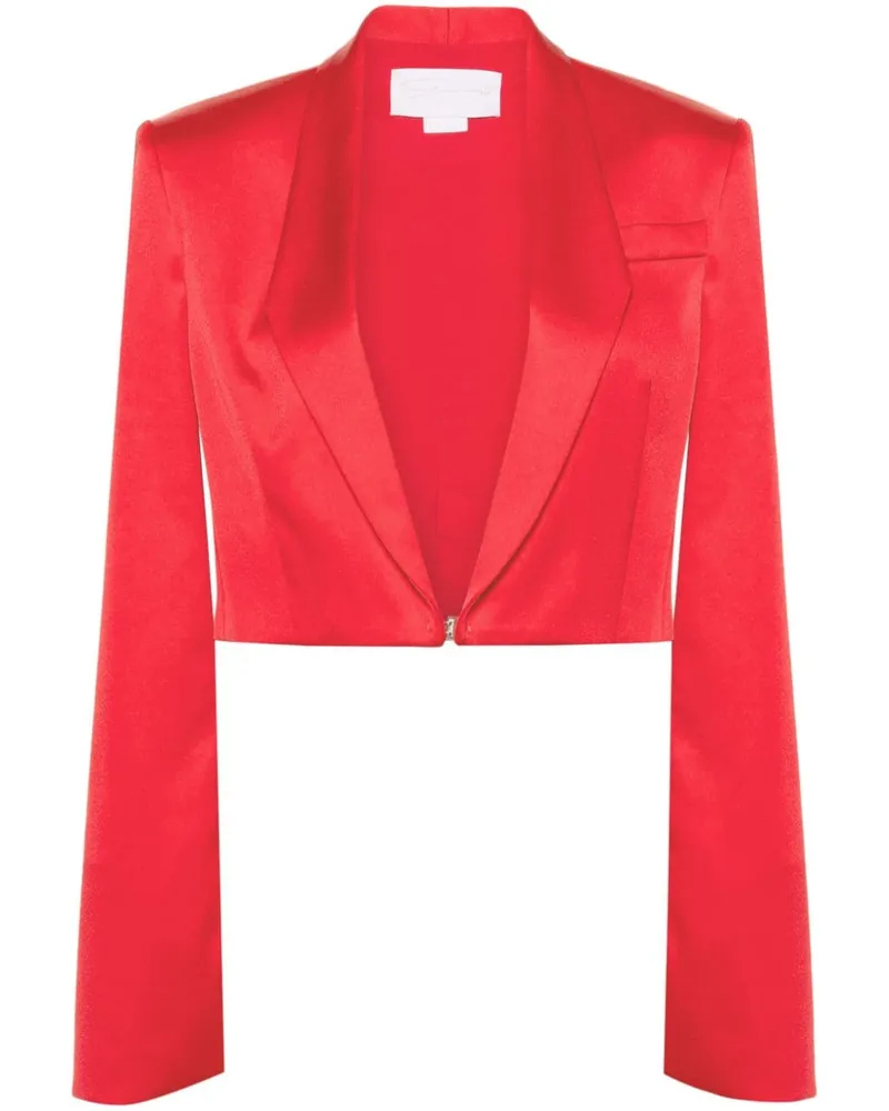 Genny Einreihiger Cropped-Blazer Rot