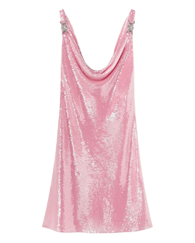 Versace Minikleid mit Pailletten - Rosa Rosa