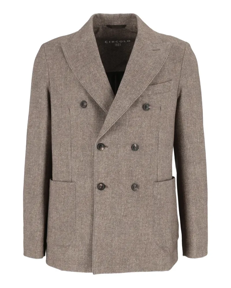 CIRCOLO 1901 double-breasted patch-pocket jacket - Braun Braun