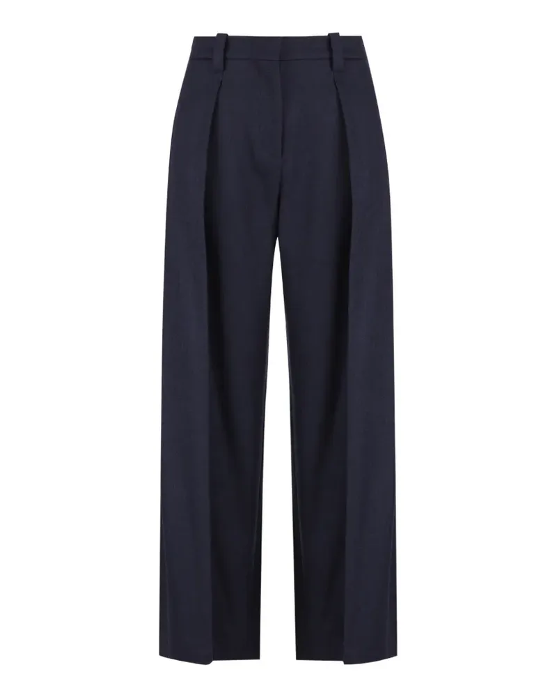 Brunello Cucinelli pleated wide-leg trousers - Blau Blau