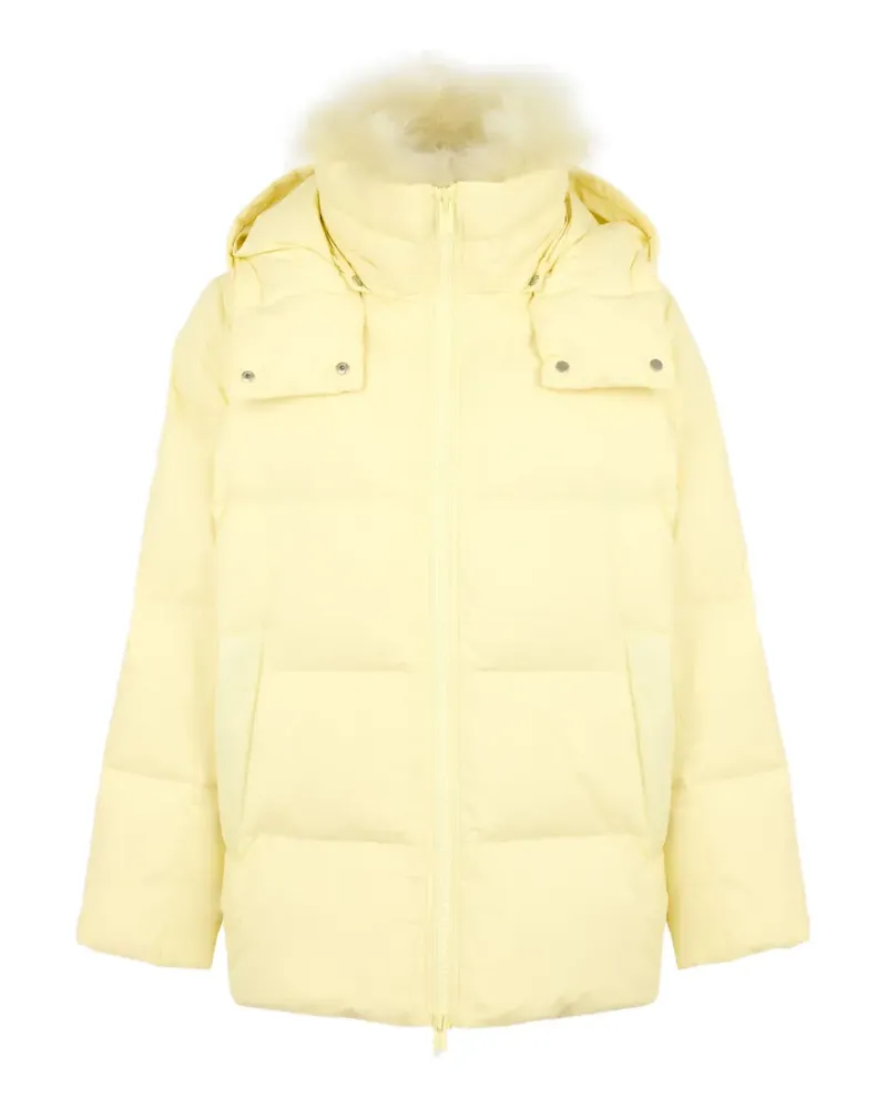 Yves Salomon A-Linien-Mantel mit Shearling-Besatz - Gelb Gelb
