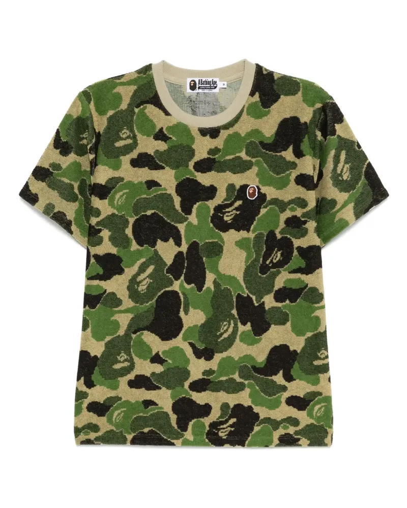 BAPE ABC Camo Pile Jacquard-T-Shirt - Grün Grün