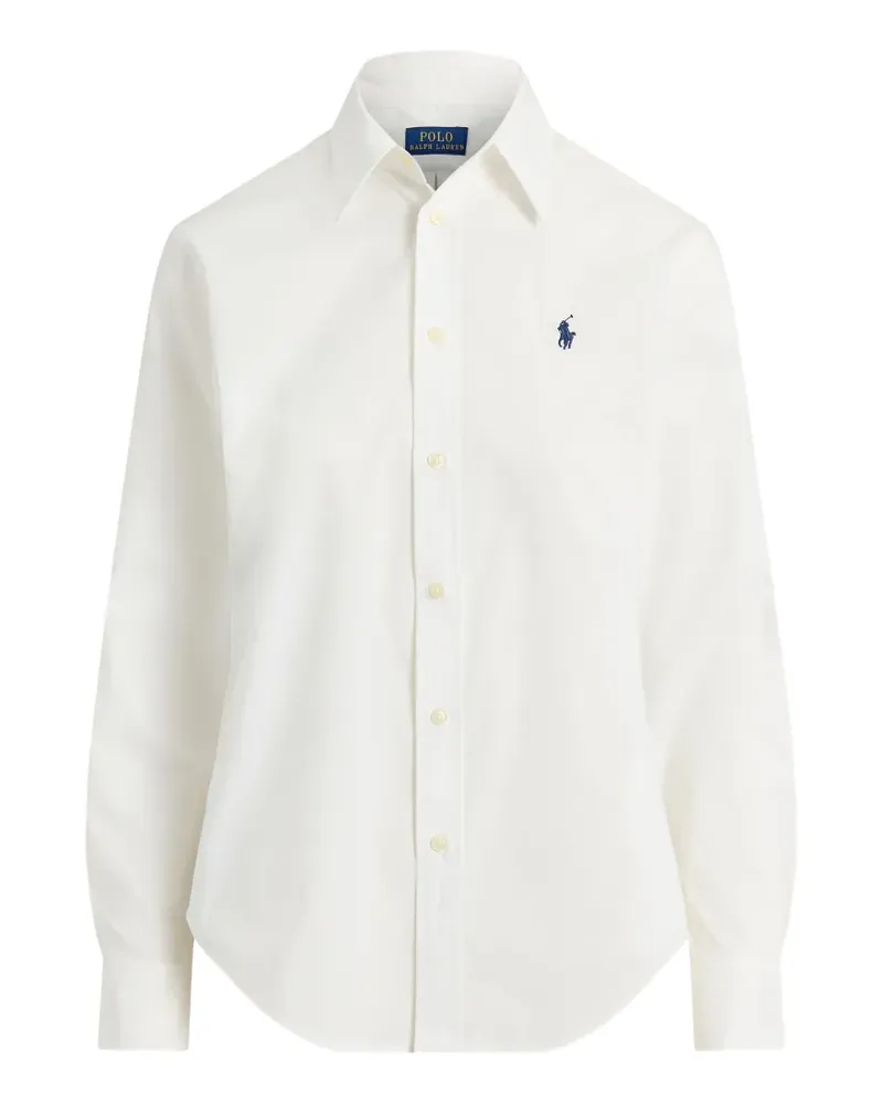 Ralph Lauren logo-embroidered long-sleeve shirt - Weiß Weiß