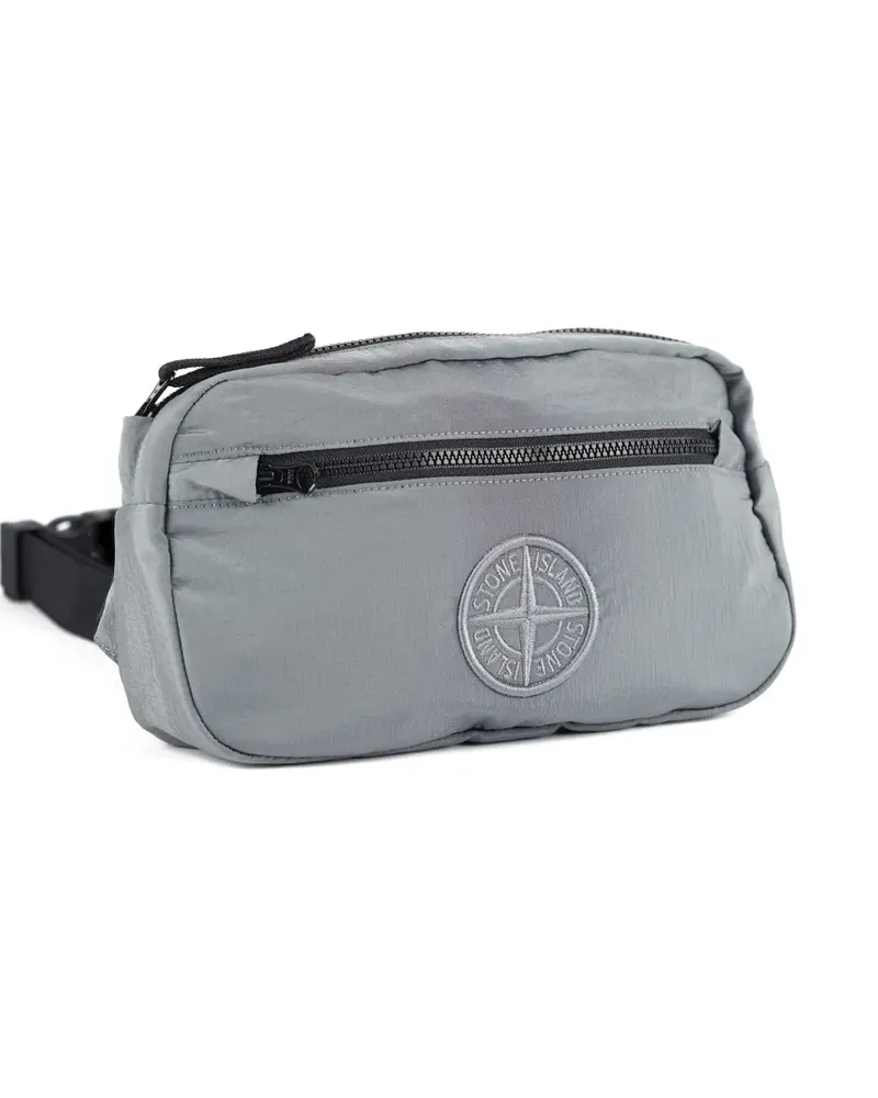 Stone Island Kuriertasche mit Logo-Patch - Grau Grau