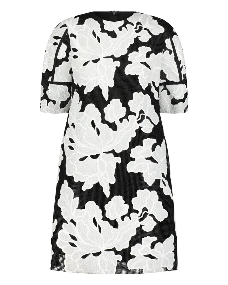 Lela Rose floral-embroidered mini dress - Weiß Weiß