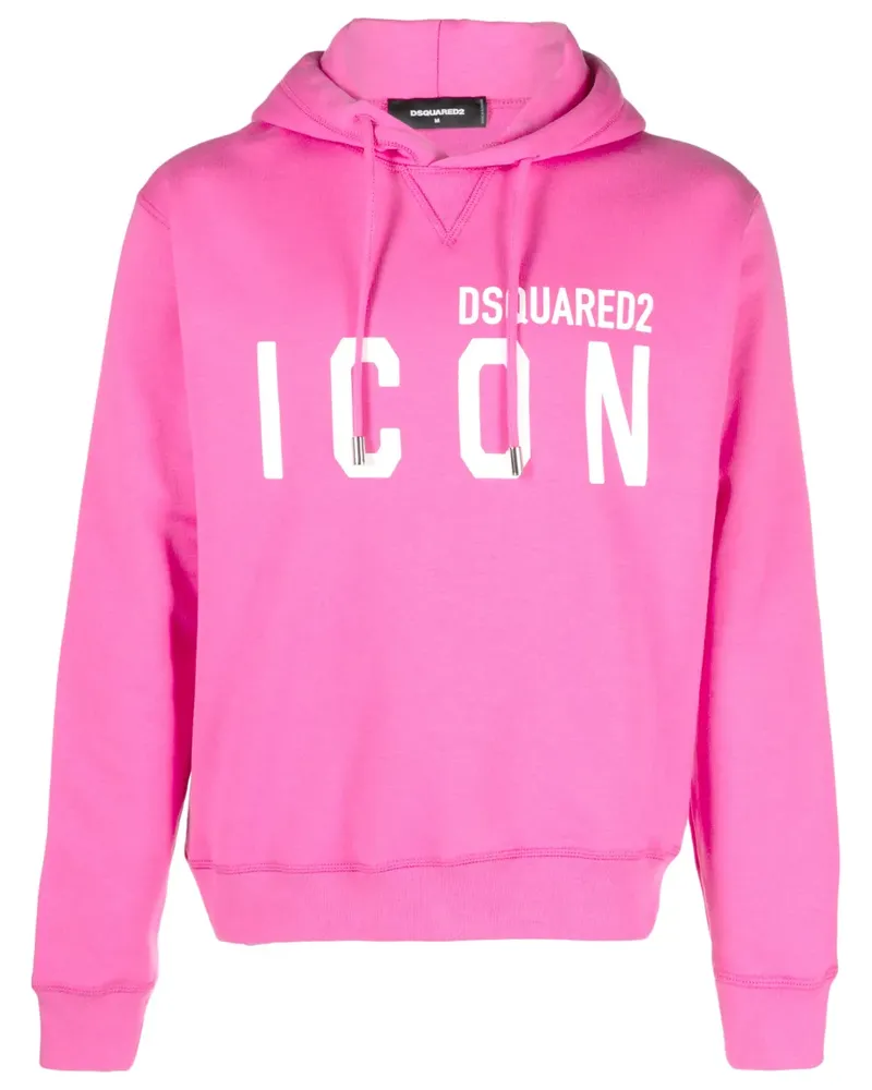 Dsquared2 Hoodie mit "Icon"-Print - Rosa Rosa