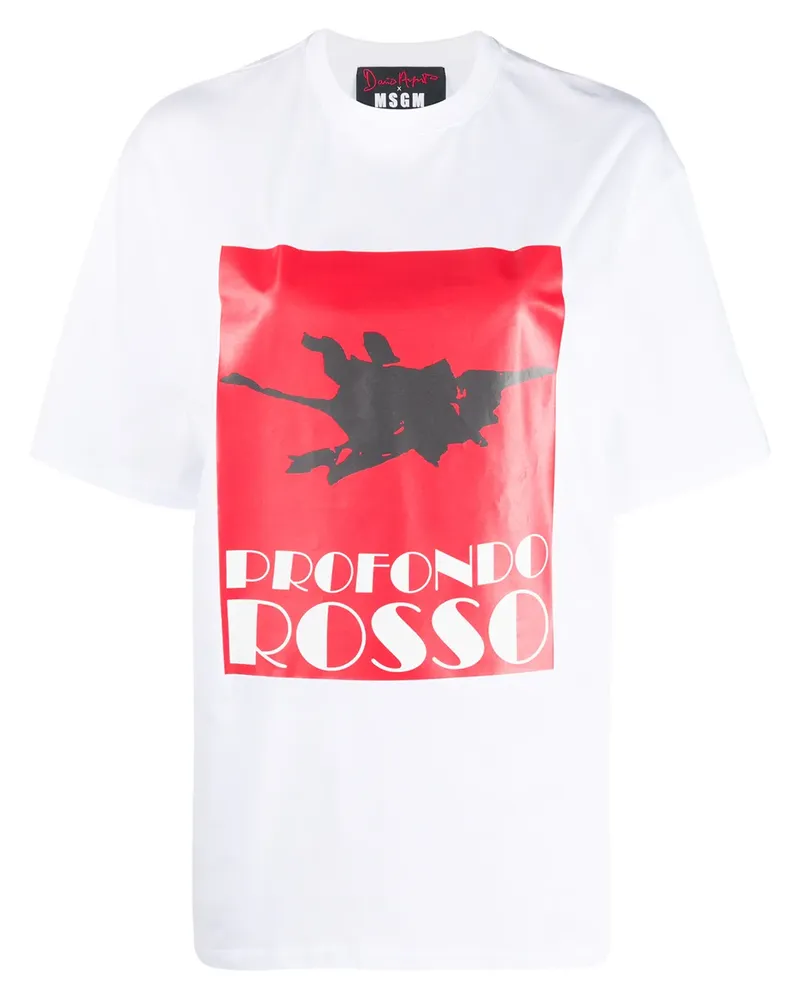 MSGM Profondo Rosso' T-Shirt - Weiß Weiß