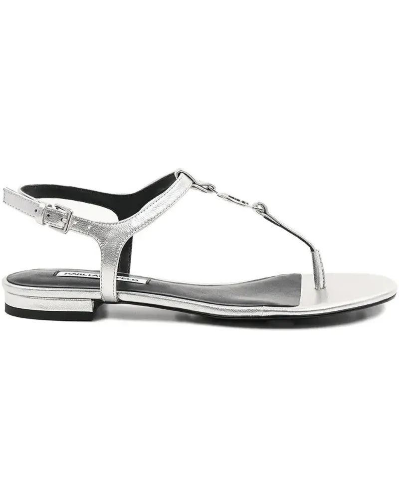 Karl Lagerfeld Sandalen mit Logo-Applikation - Silber Silber