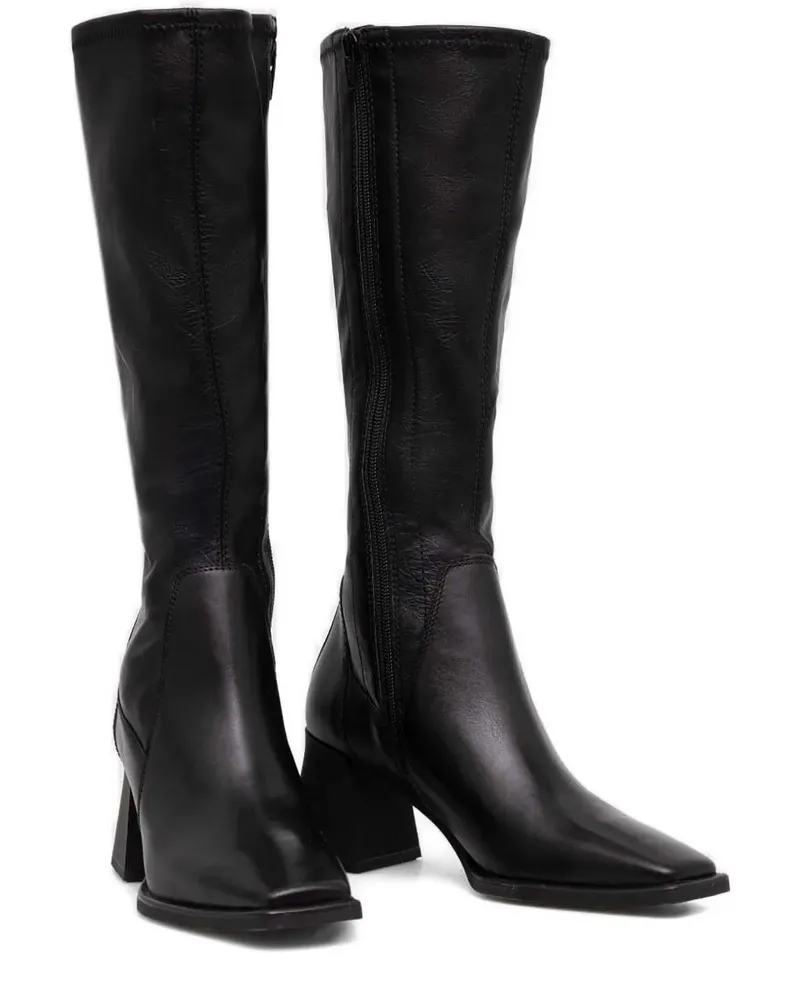 Vagabond Hedda Stiefel mit Blockabsatz 70mm - Schwarz Schwarz