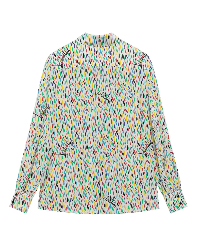 Valentino Garavani logo-print silk shirt - Weiß Weiß