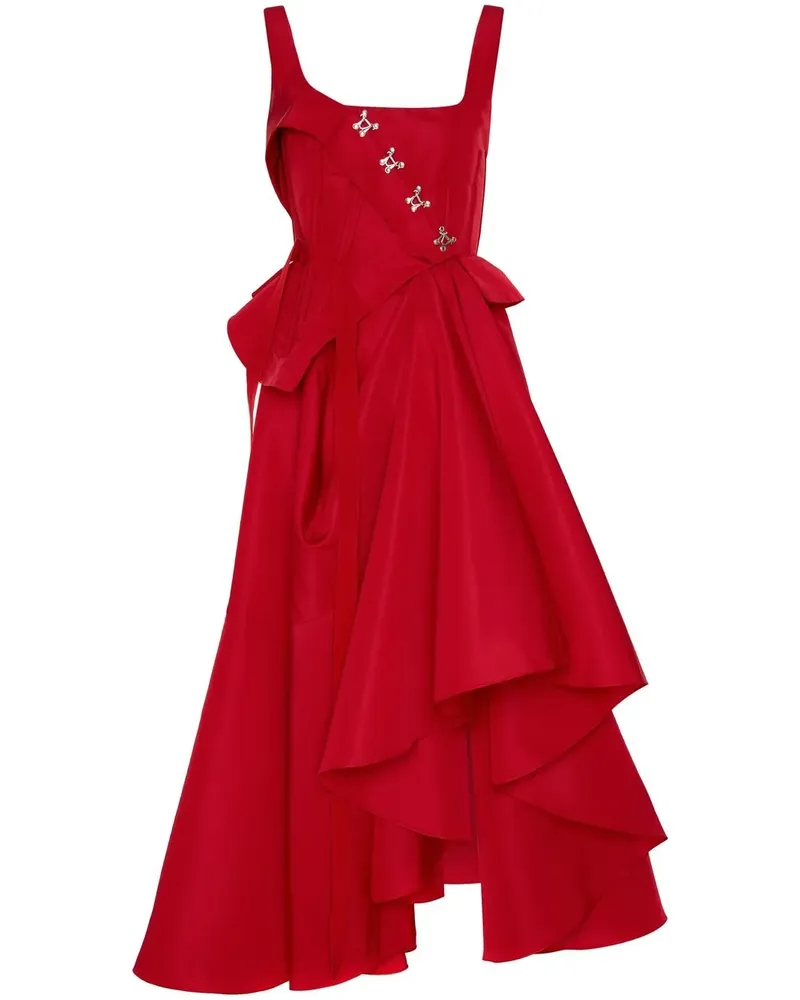 Alexander McQueen Kleid mit Hakenverzierung - Rot Rot