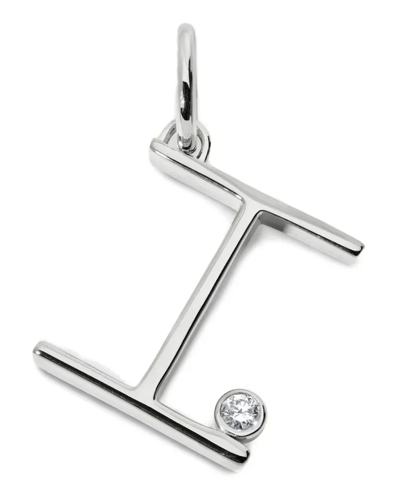 Monica Vinader Anhänger mit Diamant - Silber Silber