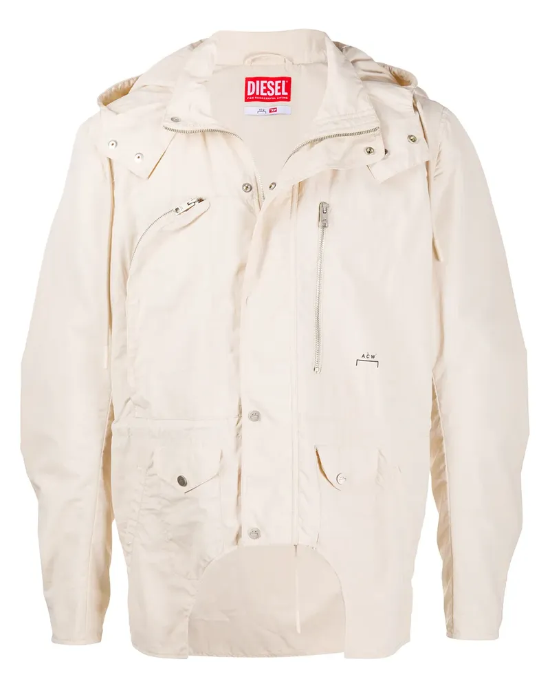Diesel Kapuzenjacke mit mehreren Taschen - Nude Nude