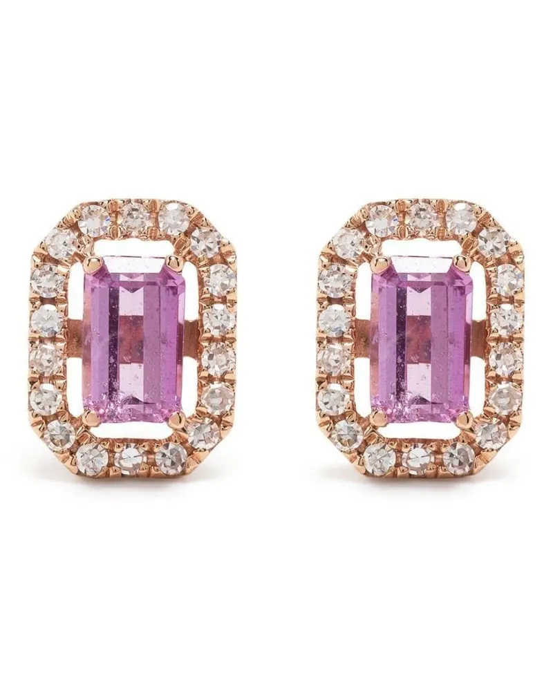 SHAY 18kt Rotgoldohrringe mit Edelsteinen - Rosa Rosa