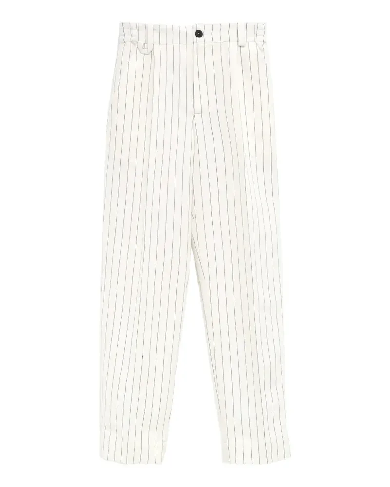 Jacquemus stripe-pattern trousers - Weiß Weiß