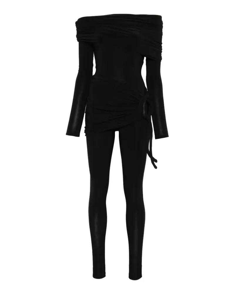 ATU Body Couture Schulterfreier Jumpsuit - Schwarz Schwarz