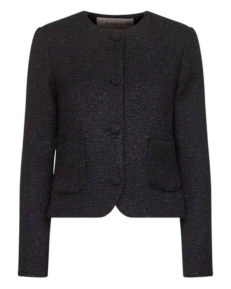 Blanca Tweed-Jacke im Glitter-Look - Schwarz Schwarz