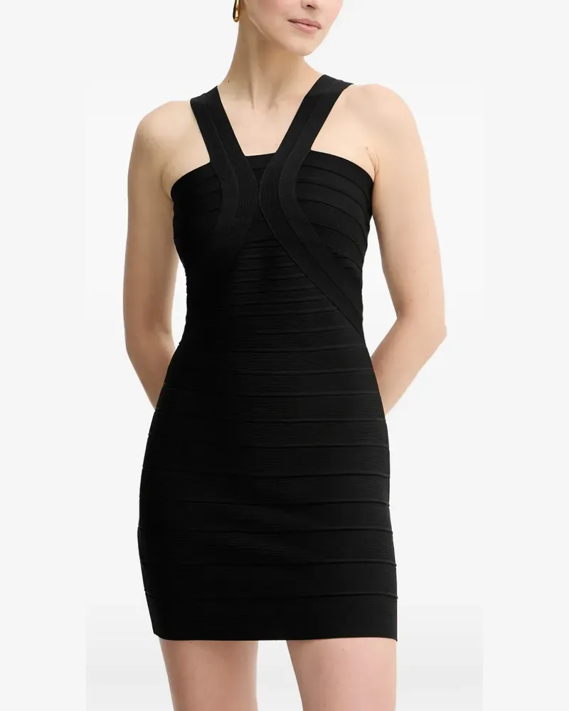 Hervé Léger Elise criss-cross mini dress - Schwarz Schwarz