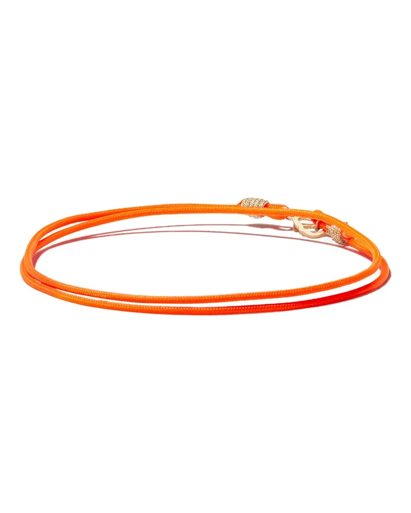Luis Morais Kordelarmband mit 14kt Gelbgolddetail - Orange Orange