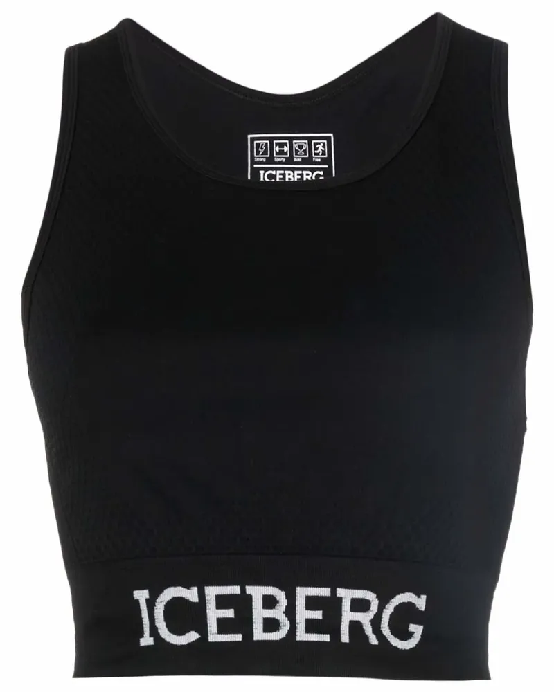 Iceberg Tanktop mit Logo-Print - Schwarz Schwarz
