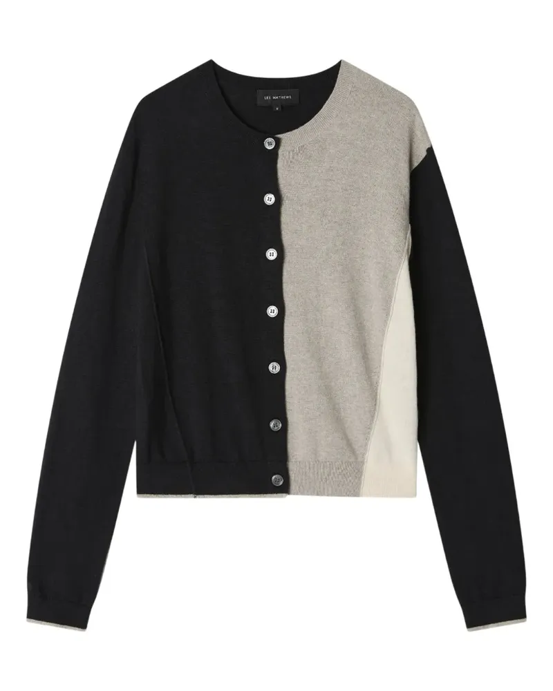 Lee Mathews colour-block button-up cardigan - Schwarz Schwarz