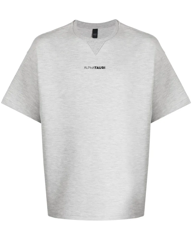 AlphaTauri T-Shirt mit Logo-Print - Grau Grau