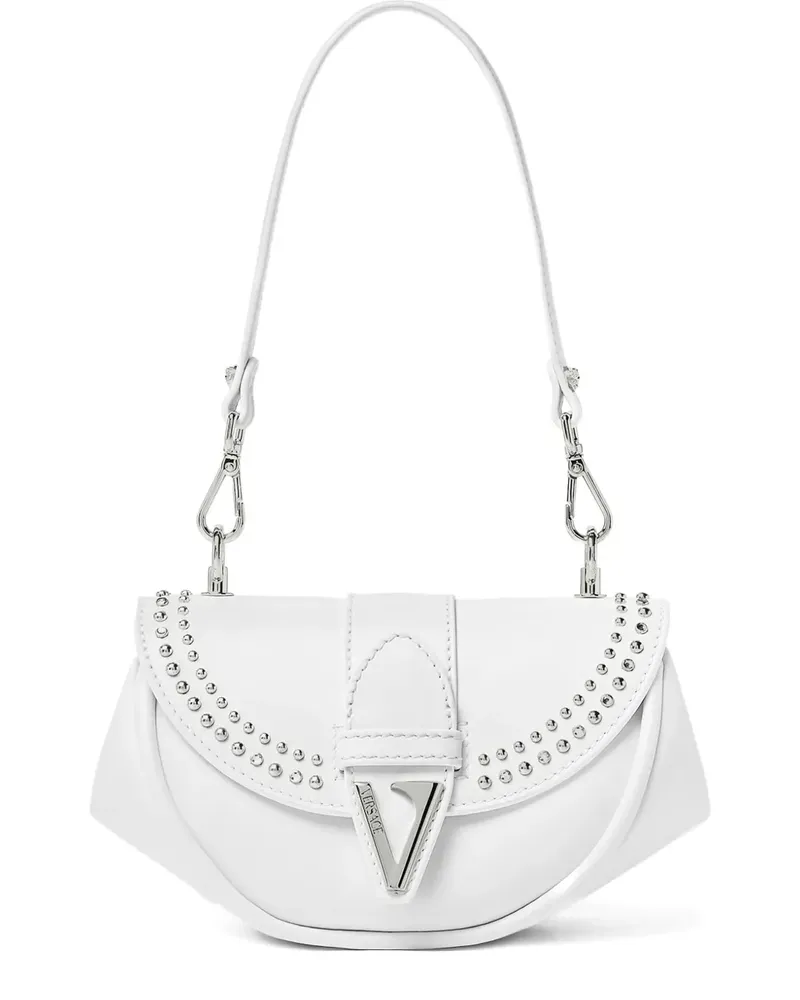 Versace Kleine Virtus Schultertasche - Weiß Weiß
