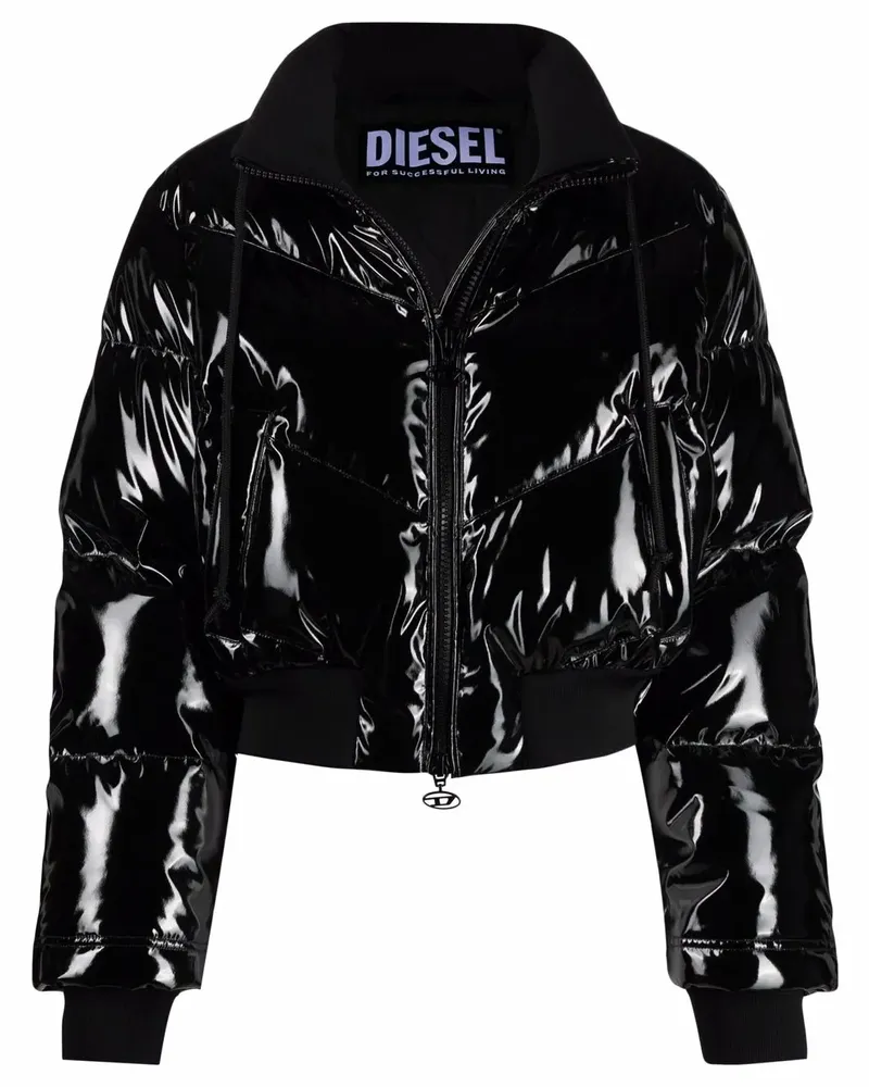 Diesel Gefütterte W-Crema Jacke - Schwarz Schwarz