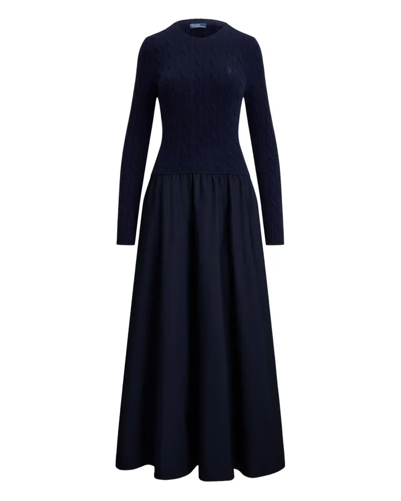 Ralph Lauren Kleid mit Zopfmuster - Blau Blau