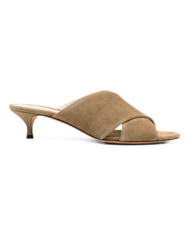 Le Monde Béryl Luca crossover suede sandals - Braun Braun