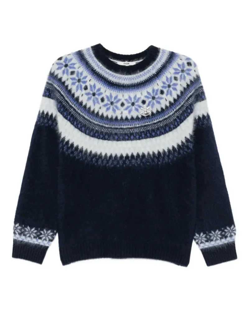 Maje Fair Isle-knit sweater - Blau Blau