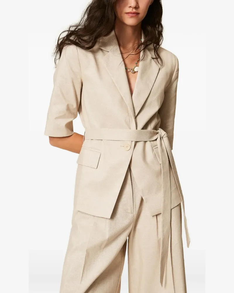 Twin-Set Kurzärmeliger Blazer - Nude Nude
