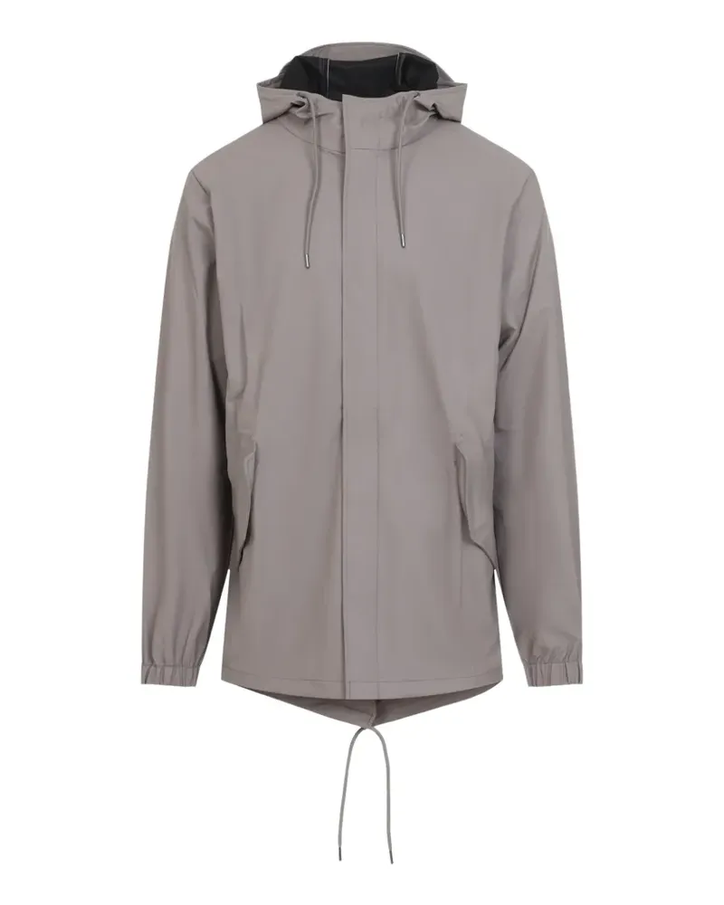 RAINS Kapuzenjacke mit Kordelzug - Grau Grau