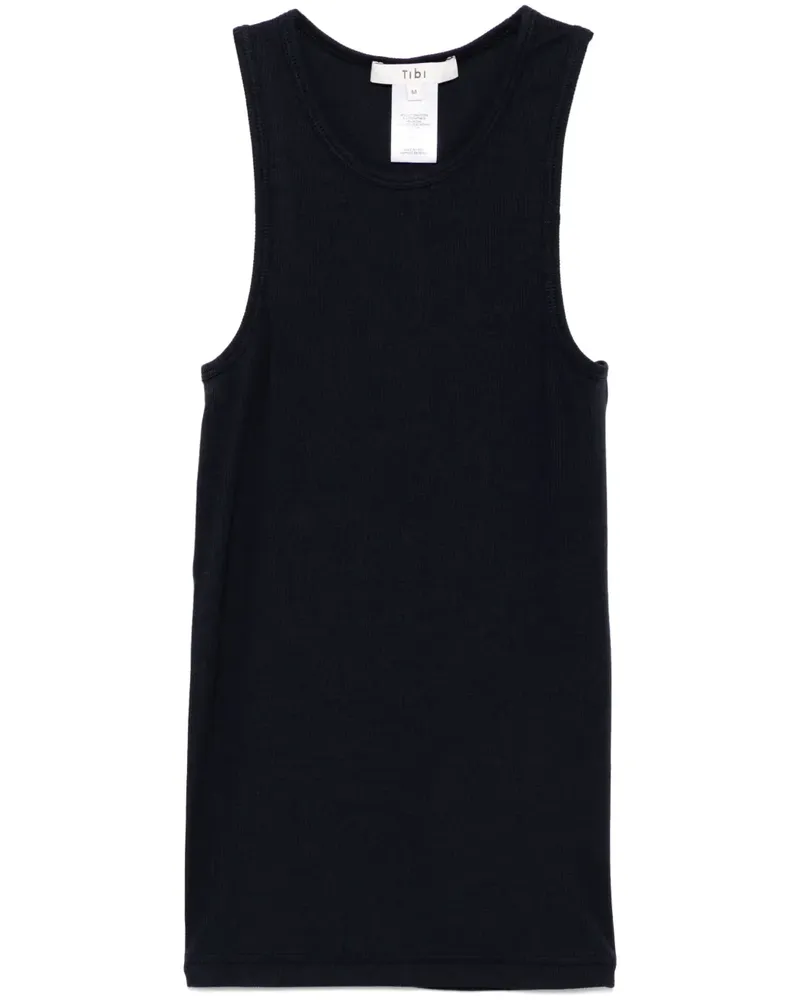 tibi Geripptes Tanktop - Blau Blau