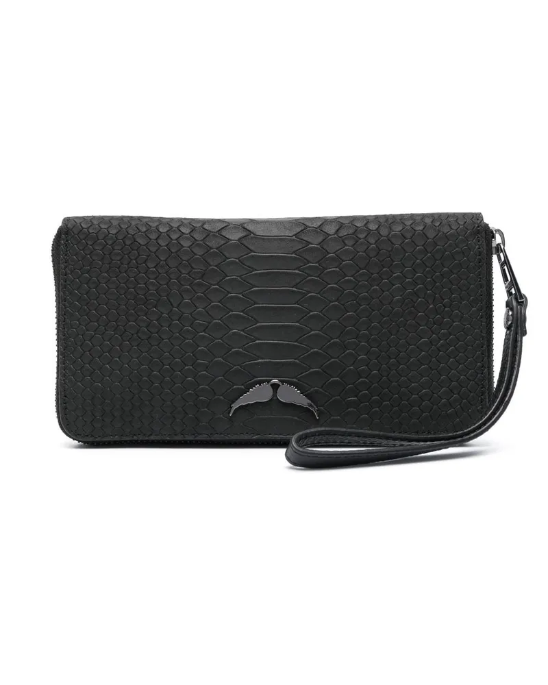 Zadig & Voltaire Portemonnaie mit Kroko-Effekt - Schwarz Schwarz