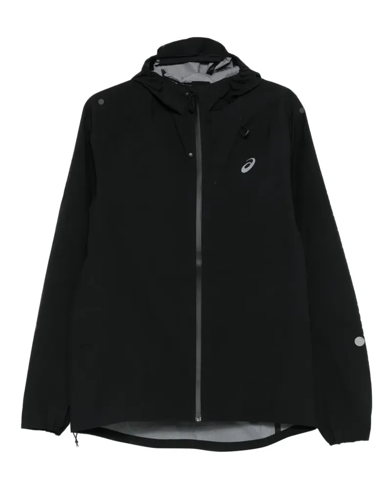 Asics Kapuzenjacke mit Reißverschluss - Schwarz Schwarz