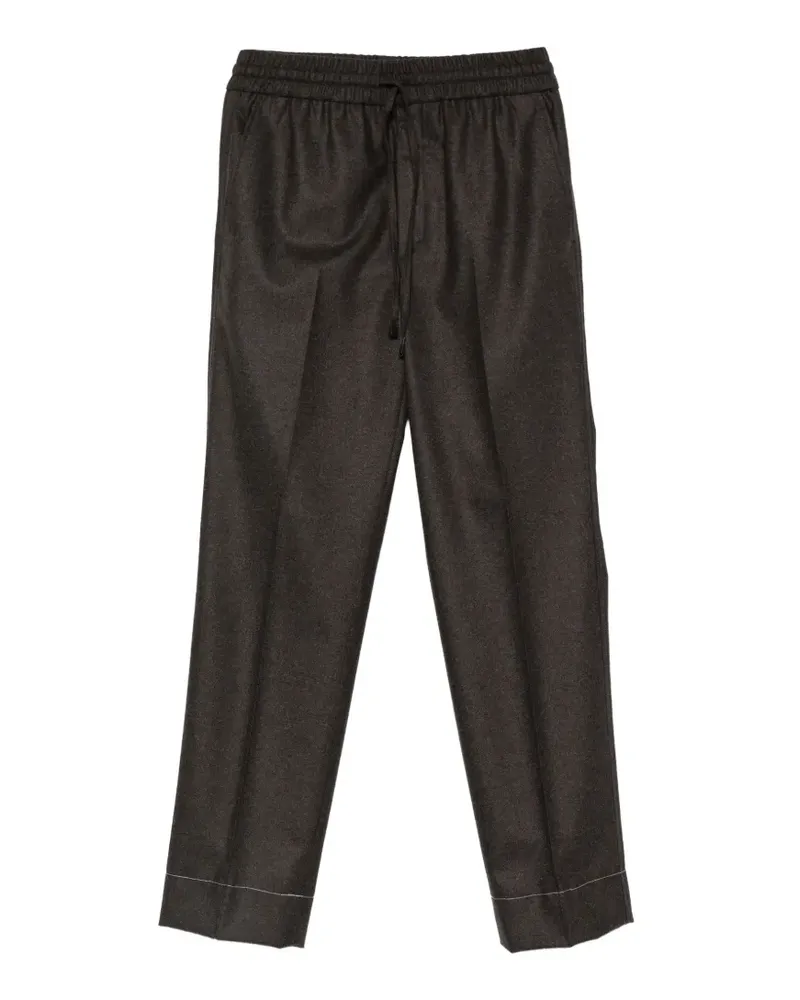 Brioni Bundfaltenhose mit Kordelzug - Braun Braun