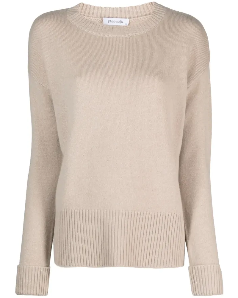 philo-sofie Kaschmirpullover mit Umschlag - Nude Nude
