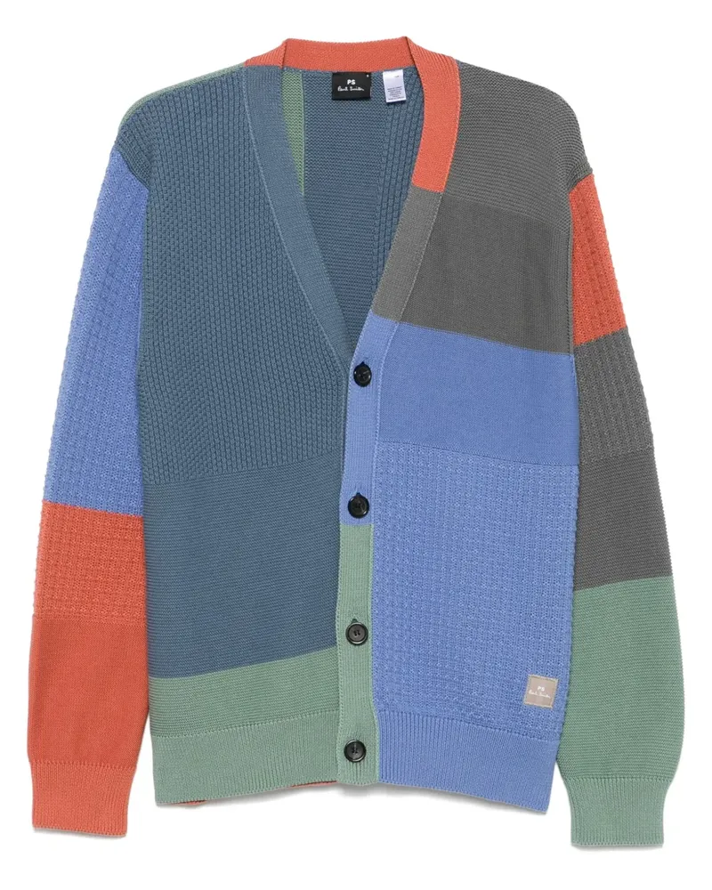 Paul Smith Cardigan aus Bio-Baumwolle in Colour-Block-Optik - Grau Grau