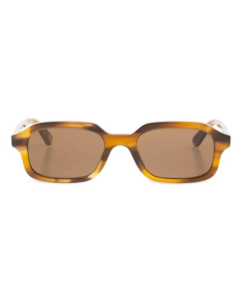 Alexander McQueen rectangle-frame sunglasses - Braun Braun