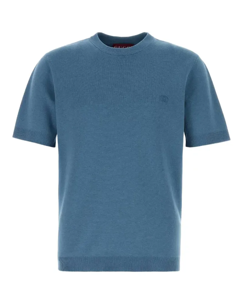 Gucci embroidery T-shirt - Blau Blau