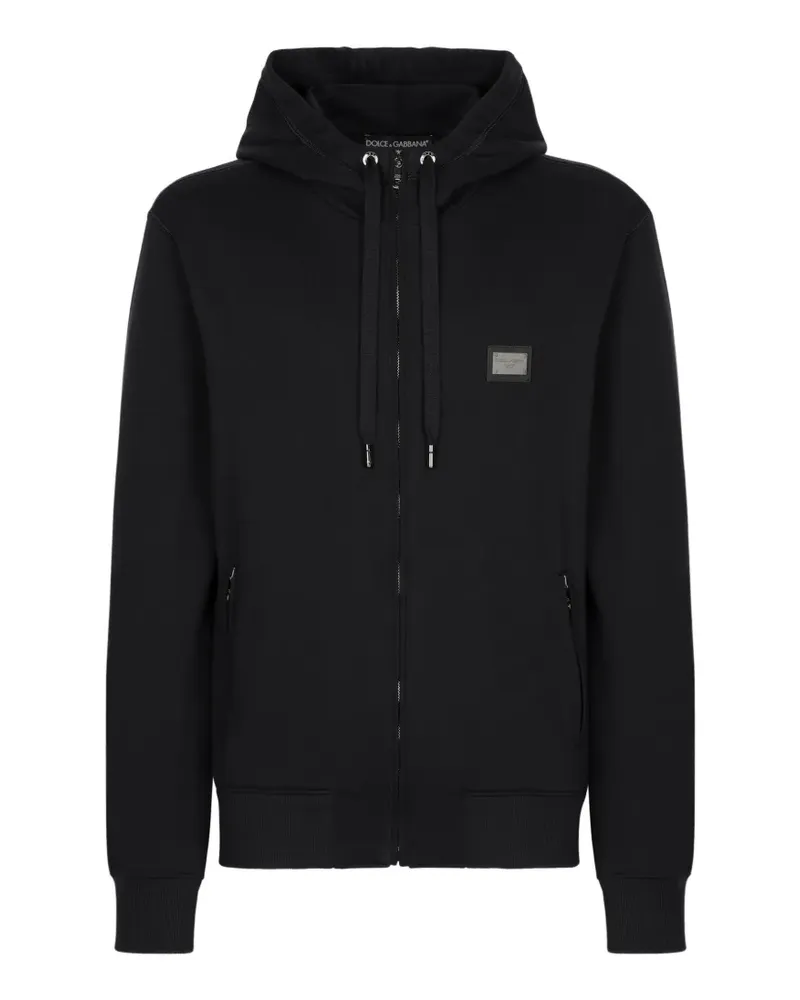 Dolce & Gabbana Kapuzenjacke mit Reißverschluss - Schwarz Schwarz