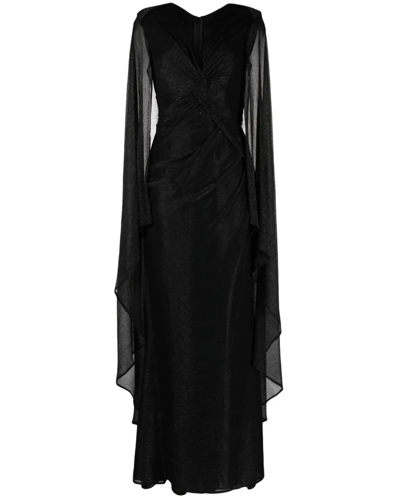 Talbot Runhof Kleid mit V-Ausschnitt - Schwarz Schwarz