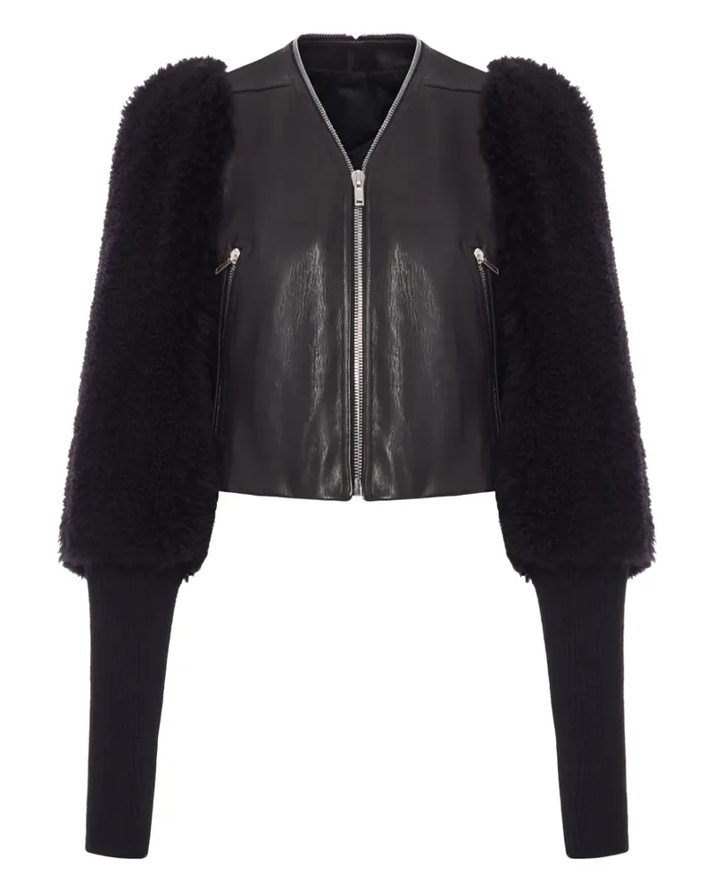 Rick Owens leather jacket - Schwarz Schwarz