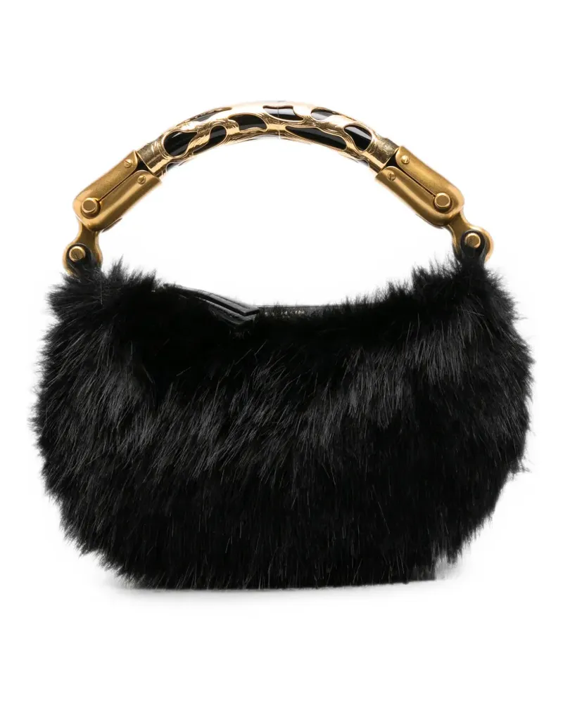 Balmain Ebene faux-fur tote bag - Schwarz Schwarz