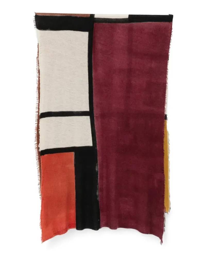 Faliero Sarti Ada Schal mit Fransen - Rot Rot