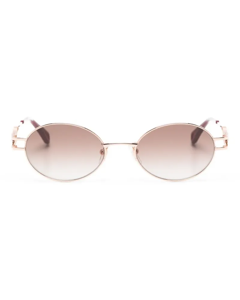 Zadig & Voltaire wing-motif oval-frame sunglasses - Gold Gold